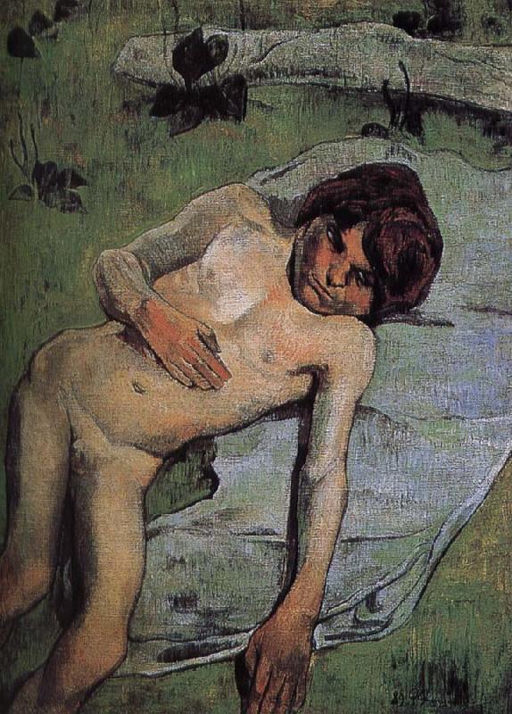 Paul Gauguin Brittany nude juvenile china oil painting image